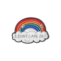 LGBTQ Pride Collect You Are Safe With Me Enamel Pins Rainbow Spaceship UFO Shield Cat Brooches Lapel Badges Jewelry Lover Gifts Quick Pick Grocers