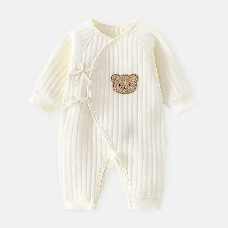 Boys Girls Bodysuit Newborn Winter Onesie Clothes Cotton Toddler Home Wear  0-6M Thickened Spring and Autumn Clothing Econic Blanks