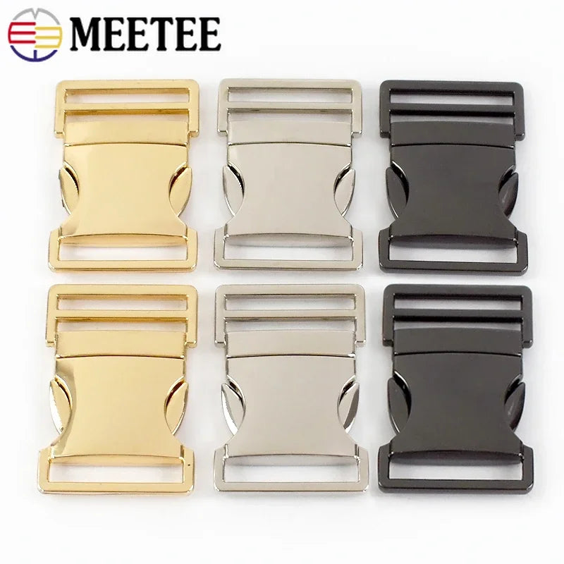 2-10Pcs 20/25/32/38mm Metal Quick Release Buckle Side Bag Strap Adjust Clip Clasp Clothes Belt Hook Closure Dog Collar Hardware Quick Pick Grocers