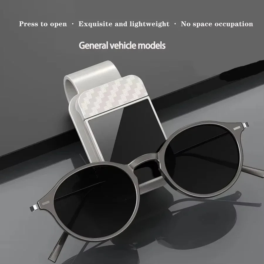 Car Sun Visor Sunglasses Clip Holder Stable Eyeglasses Hanger Card Ticket Organizer Interior Storage Clip Car Accessories Quick Pick Grocers