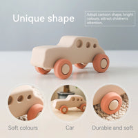 Montessori Baby Silicone Car Toys 0 12 Months Newborn Baby Things Silicone Baby Teether Toy Car  Educational Toy Silicone Blocks Purest Peak