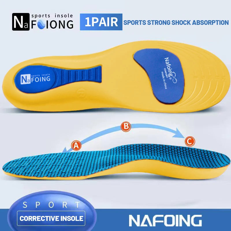 Orthopedic Insoles for Feet Sport Shock-absorbing Insole for Shoes Arch Support Plantar Fasciitis Templates Pads Men Women Sole Quick Pick Grocers