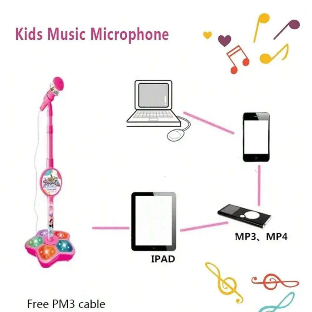 Kids Microphone Stand Toy, Portable Children's Karaoke Electronic, Durable Party Karaoke Microphone Stand, Kids Karaoke Machine Econic Blanks