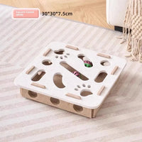 Cat Puzzle Toy Felt Puzzle Box Cat Exercise Toy With Ball Indoor Sports Entertainment Hunting Cat Toys For Indoor Cats Quick Pick Grocers