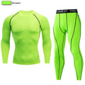 2pcs Men's Compression Sportswear Suit Elastic Training Yoga Sets Workout Jogging Fitness Clothing Tracksuit Pants Sporting Quick Pick Grocers