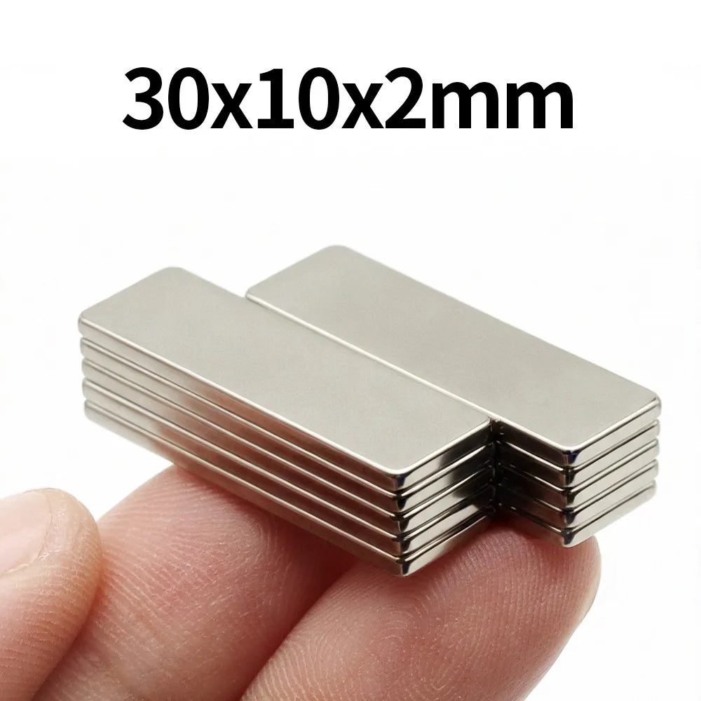 30x10x2mm Super Strong Neodymium Magnet N35 NdfeB Permanent Magnetic imanes Block Powerful Magnets Refrigerator Quick Pick Grocers