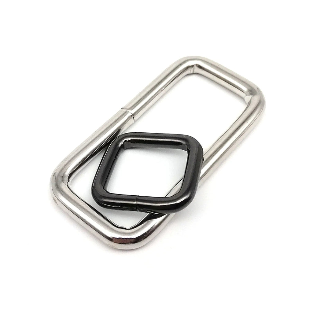 5pcs Metal Heavy Duty Thickened Leather Bag Backpack Strap Belt Web Rectangle Square Loop O D Loop Ring Buckle Clasp Repair DIY Quick Pick Grocers