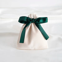 10pcs Green Jewelry Velvet Bag Ribbon Bowknot Pouches Gift Display Packing Storage Wedding Favors Travel Candy Drawstring Pocket Purest Peak