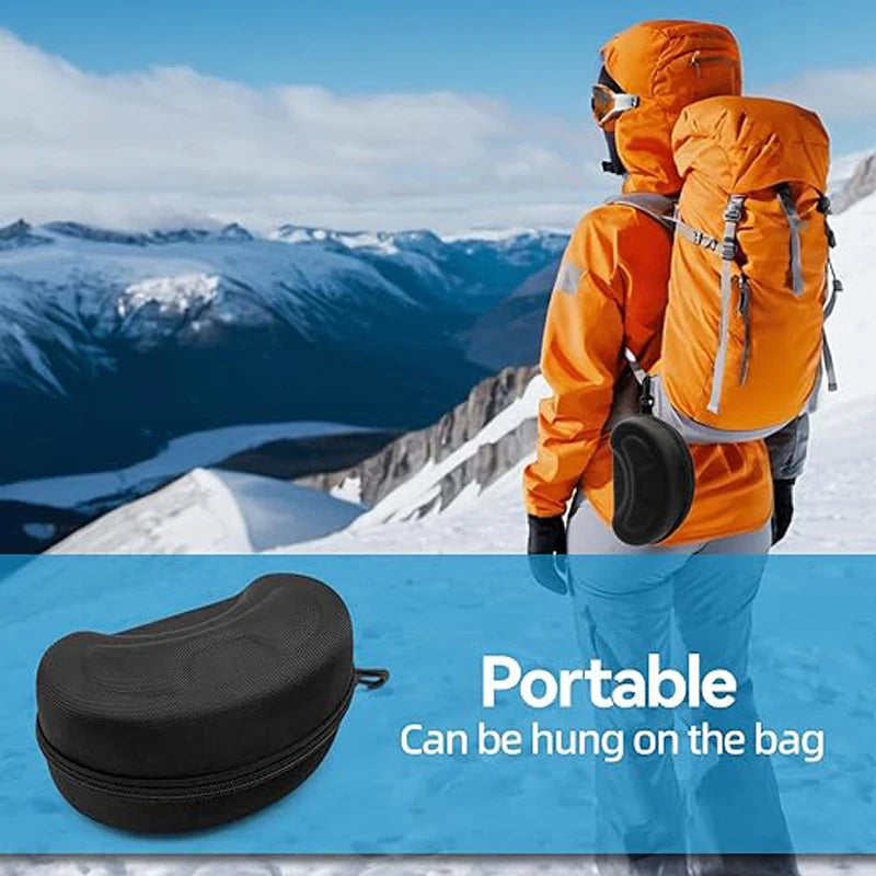 Tolex Ski Snowboard Goggles Storage Box Hard EVA Portable Protection Carrying Case Water Resistant Shockproof Ski Accessories Quick Pick Grocers