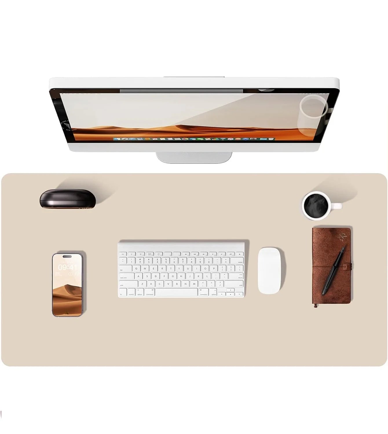 Large Mouse Pad,Office Desk Mat, Leather Desk Pad Protector, Non-Slip PU Leather Desk Blotter, Laptop Desk Pad Quick Pick Grocers