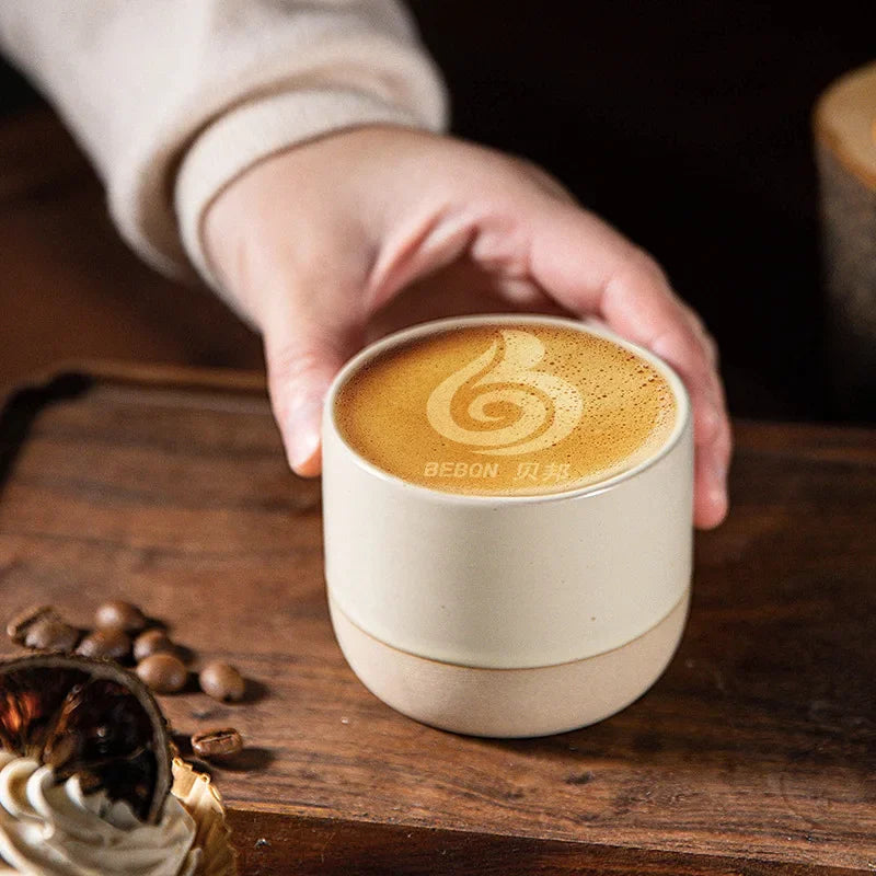 100ml 180ml 230ml Coffee Mug Vintage Ceramics Tea Cup Japanese-style Cafes Drinkware Stoneware Espresso for Restaurants Hotels Quick Pick Grocers