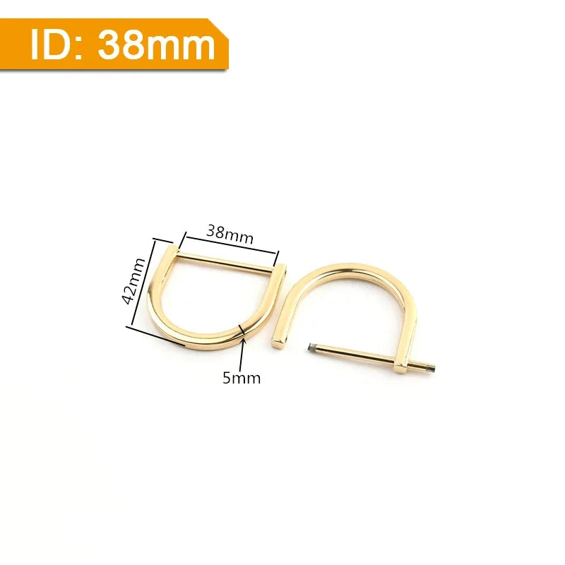 2pcs Metal Detachable D Ring Openable Dee Buckle Shackle Clasp for Leather Craft Bag Strap Handle Shoulder Repairing Parts Quick Pick Grocers