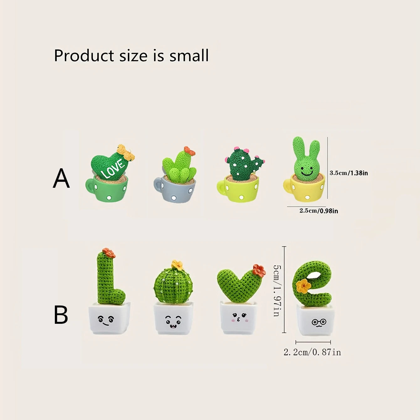 1 Set Of 4, Resin Succulent Cactus Mini Green Plant Car Office Home Living Room Crafts Quick Pick Grocers