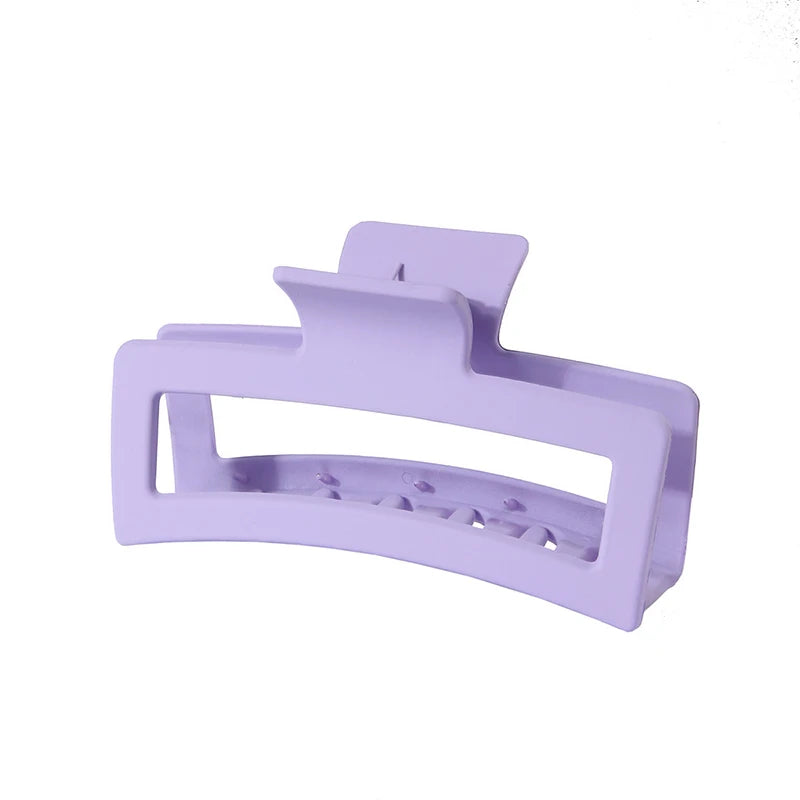 Fashion 13CM Oversized Solid Color Square Frosted Hair Shark Clip Headdress Hair Accessories Suitable For Women Girls Thick Hair Quick Pick Grocers