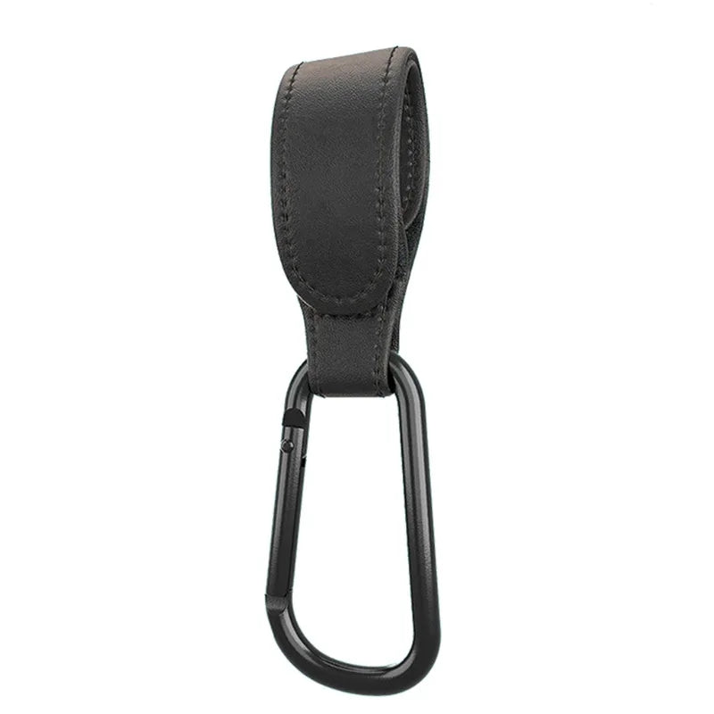 Baby Stroller Hook Fashion PU Leather Adjustable Pram Hook Cart Organizer Diaper Bag Hanger Children Boy Girl Travel Accessories Purest Peak