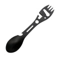 Outdoor Survival Tools 5 in 1 Camping Multi-functional EDC Kit Practical Fork Knife Spoon Bottle/Can Opener