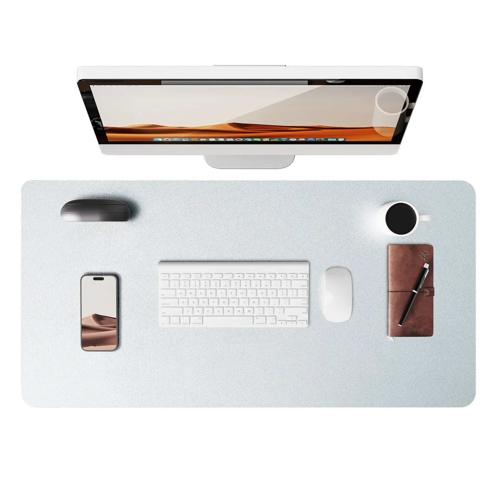 Large Mouse Pad,Office Desk Mat, Leather Desk Pad Protector, Non-Slip PU Leather Desk Blotter, Laptop Desk Pad Quick Pick Grocers