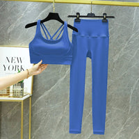 TRY TO BN Women's Tracksuit Yoga Sets Fitness Leggings Sports Bra Naked Sportwear Breathable Workout Two Pieces Suit Gym Clothes Quick Pick Grocers