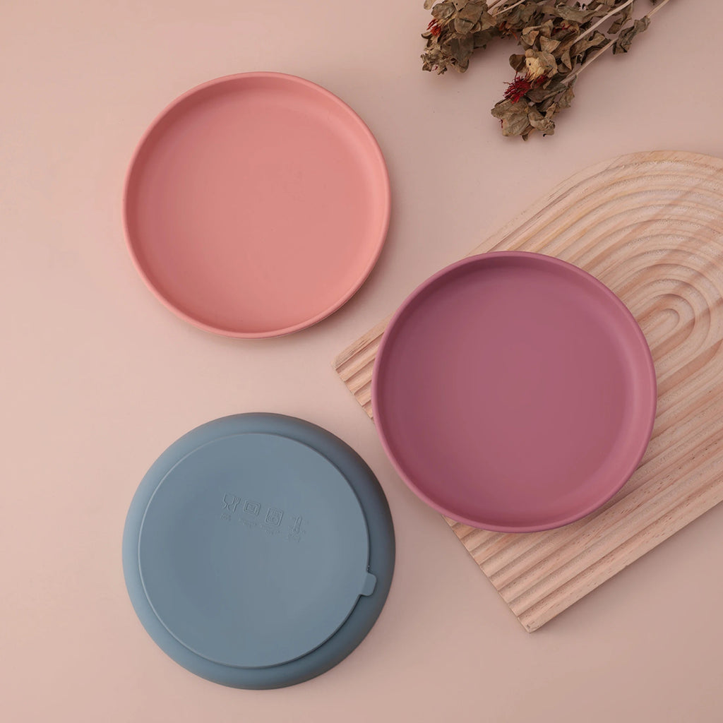 Color Kids 1PCS Food Grade Silicone Baby Plate Anti-Slip Sucker Dishes Toddler Feeding Bowl BPA Free Newborn Accessories Purest Peak