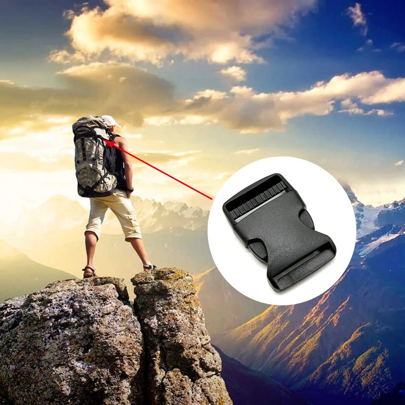 Adjustable Belt Buckles 15/20/25/32/38/50mm Plastic Hardware Dual Side Release Buckles Backpack Belt Bag Parts Strap Webbing Quick Pick Grocers