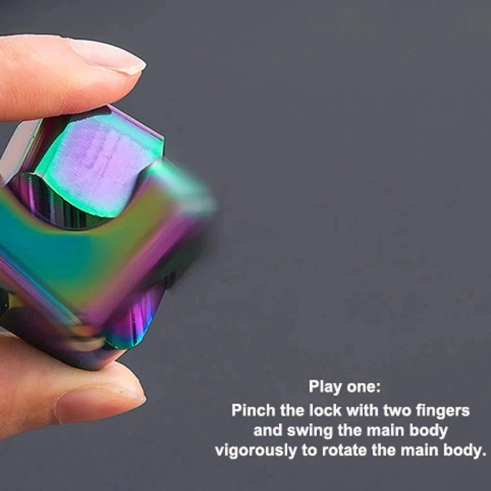 Square Decompression Spinning Top Dice Cube Anti-Anxiety Fingertip Toys Hand Fidget Spinner Vent Toys Flipo Flip For Children Econic Blanks