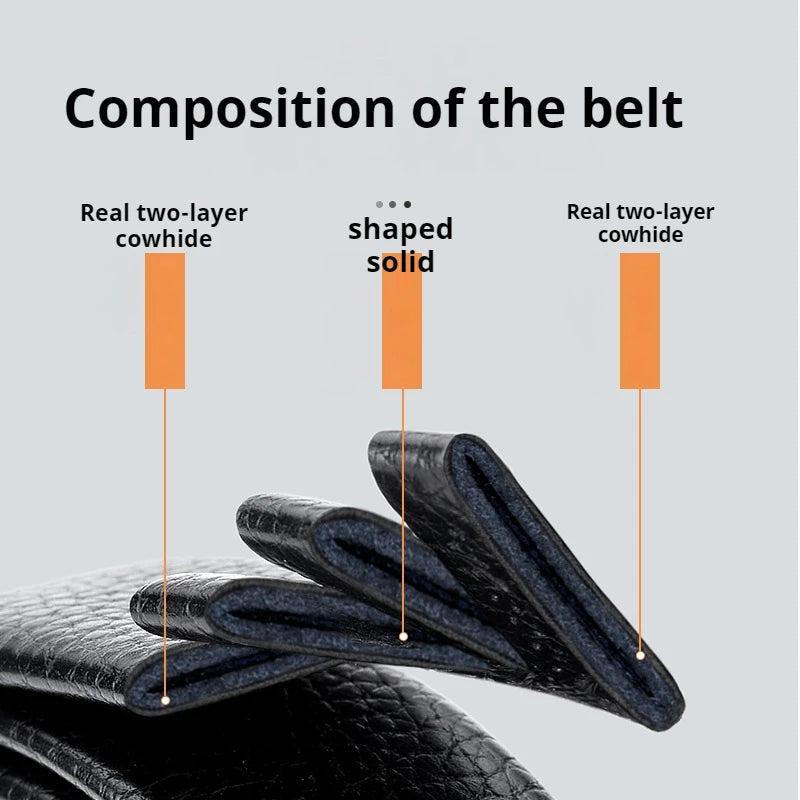OYIFAN Men Belt Genuine Leather Belt for men Automatic belts Adjustable waistband Business belts 허리띠 Quick Pick Grocers