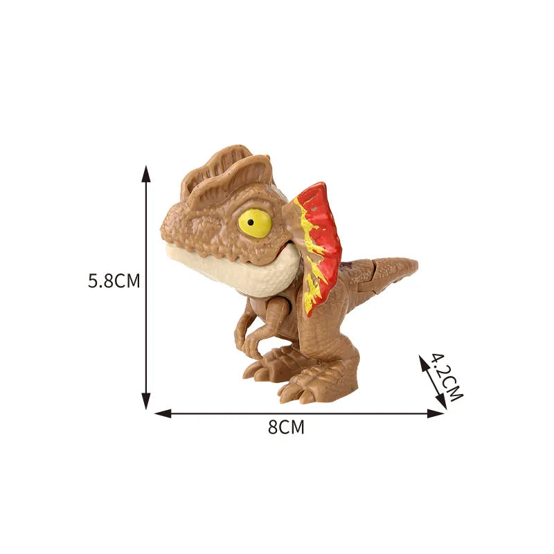 Jurassic Finger Dinosaur Triceratops Tyrannosaurus Model Toys for Kids Creative Finger Biting Dinosaurs Interactive Toy Boy Gift Quick Pick Grocers