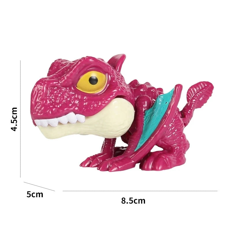 Jurassic Finger Dinosaur Triceratops Tyrannosaurus Model Toys for Kids Creative Finger Biting Dinosaurs Interactive Toy Boy Gift Quick Pick Grocers