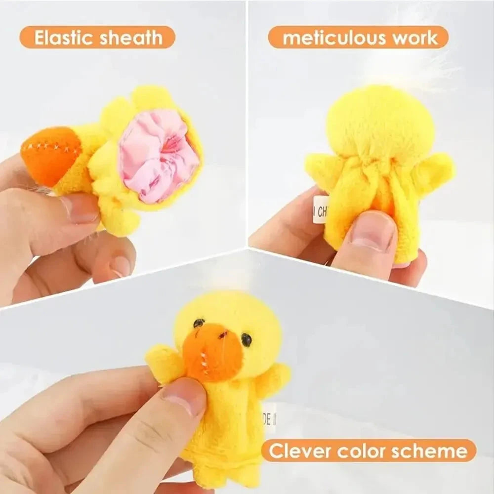 Cartoon Finger Puppets – 1/5/10pcs Plush Hand Dolls for Kids Econic Blanks