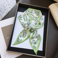 Cashew flower silk scarf, double-sided printed headband, ins decoration, versatile triangle scarf accessories Quick Pick Grocers