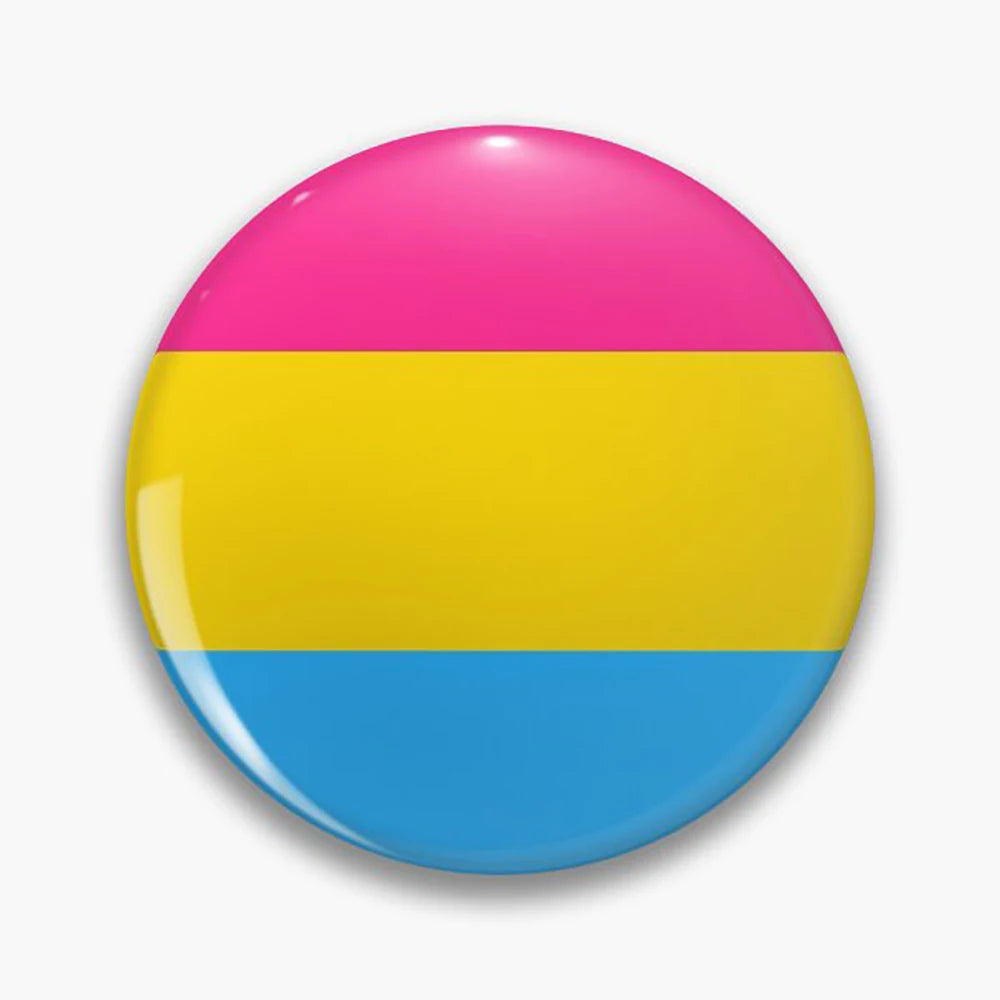 LGBT Rainbow Flag Button Pins Gay Lesbian Bisexual Trans Pansexual Symbol Tinplate Brooches Lapel Badges Backpack Jewelry 44mm Quick Pick Grocers