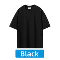100% Pure Cotton T-Shirt With Round Neck Shoulder Design For Both Men Women Summer Solid Color Short Sleeved Casual Loose Fit Quick Pick Grocers