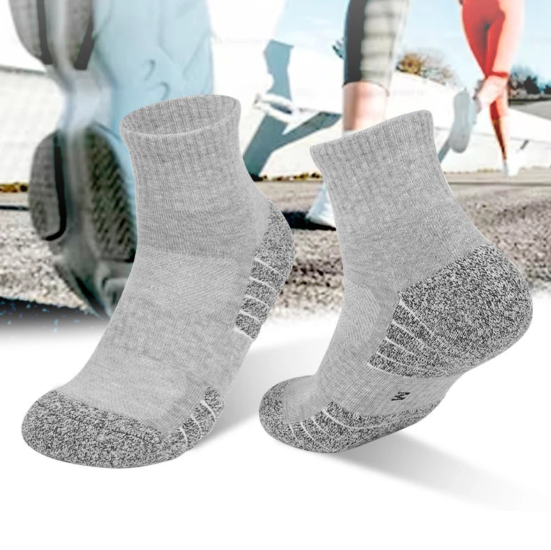 6 pairs Outdoor sports socks Thickened towel bottomed hiking socks Sweat-absorbing short tube sports running socks Men Socks Quick Pick Grocers