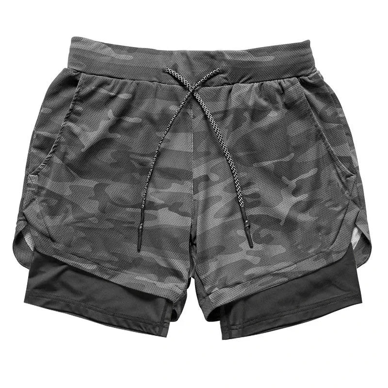 Camo Running Shorts Men Gym Sports Shorts 2 In 1 Quick Dry Workout Training Gym Fitness Jogging Short Pants Summer Men Shorts Econic Blanks
