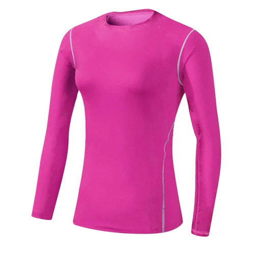 Base Layer Fitness Sport Shirt Quick Dry Women long Sleeves Top Gym jogging lady T-shirt Train Workout Clothing White Yoga Shirt Quick Pick Grocers