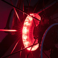 ROCKBROS Bicycle Wheel Light Smart LED Light 1PCS Warning Light 7 Colors MTB Bike Light Vibration Sensing Light Bike Accessories Quick Pick Grocers