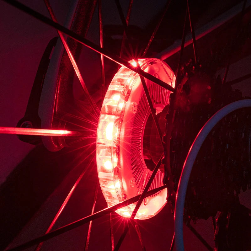 ROCKBROS Bicycle Wheel Light Smart LED Light 1PCS Warning Light 7 Colors MTB Bike Light Vibration Sensing Light Bike Accessories Quick Pick Grocers