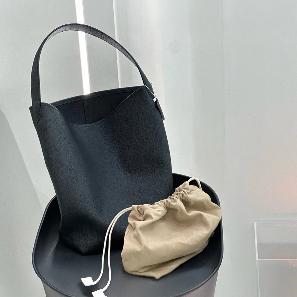 MENDY Bucket Bag Large Women's Bag Tote Bag Shoulder Bag Luxury Designer Genuine Leather Handbag Japanese Popular Bag Soft Row Quick Pick Grocers