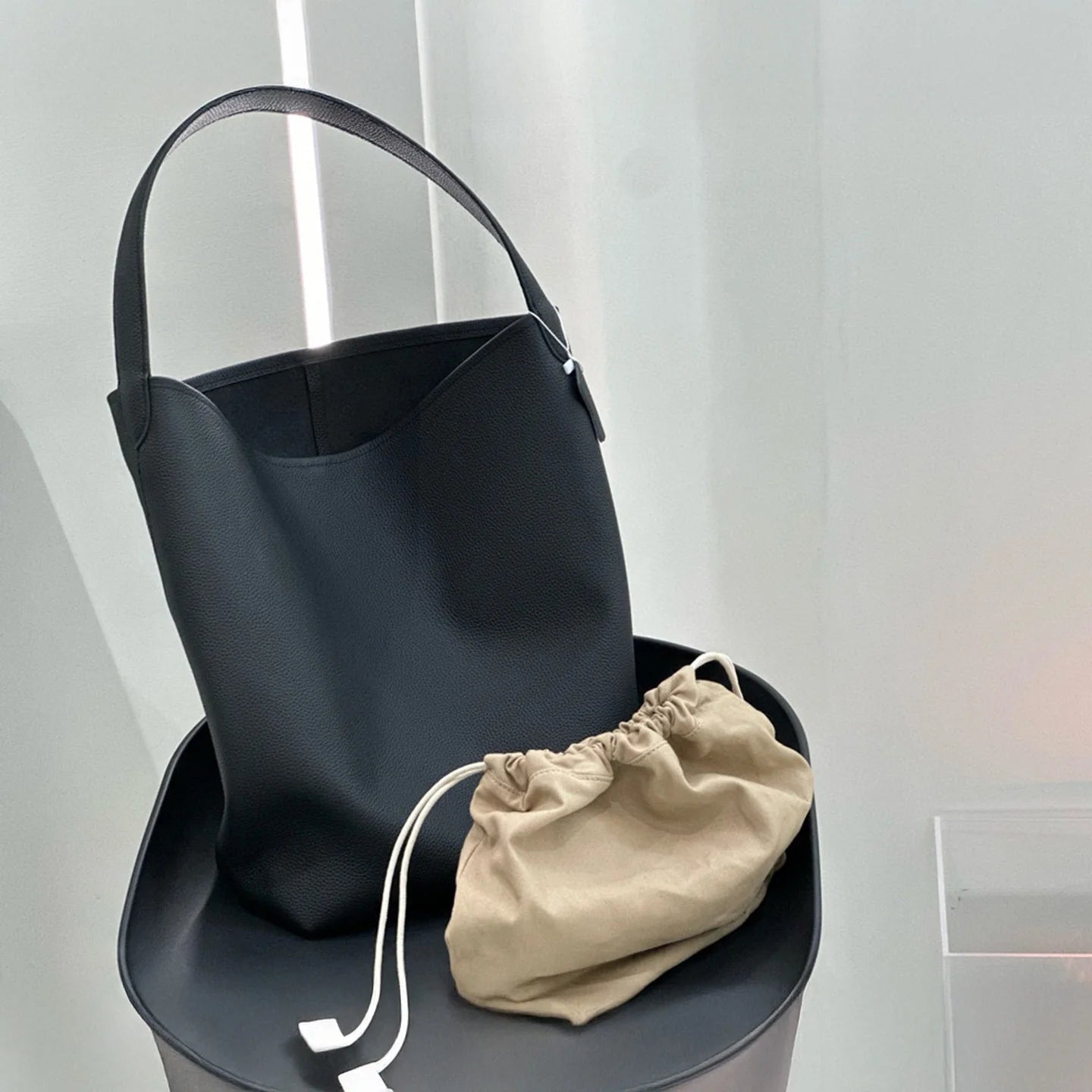 MENDY Bucket Bag Large Women's Bag Tote Bag Shoulder Bag Luxury Designer Genuine Leather Handbag Japanese Popular Bag Soft Row Quick Pick Grocers