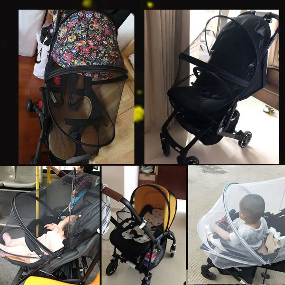 Mosquito Net Full Cover for Baby Car seat Cover Cradles Stroller Mosquito Netting Stretchable Netting Dual-Use Zipper Mesh Purest Peak