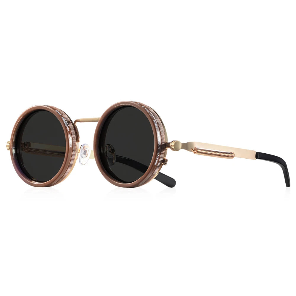 CRIXALIS Polarized Round Sunglasses ND9 Adjustable Dimming Men Women Retro Punk Men's Fishing Eyeglasses Outdoor Shades UV400 Quick Pick Grocers