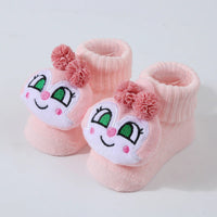 Cute Cartoon Doll Newborn Socks Spring New Baby Soft Solid Prewalker Knitted Sock For Girls Boys Infant Knitting Floor Socks Quick Pick Grocers