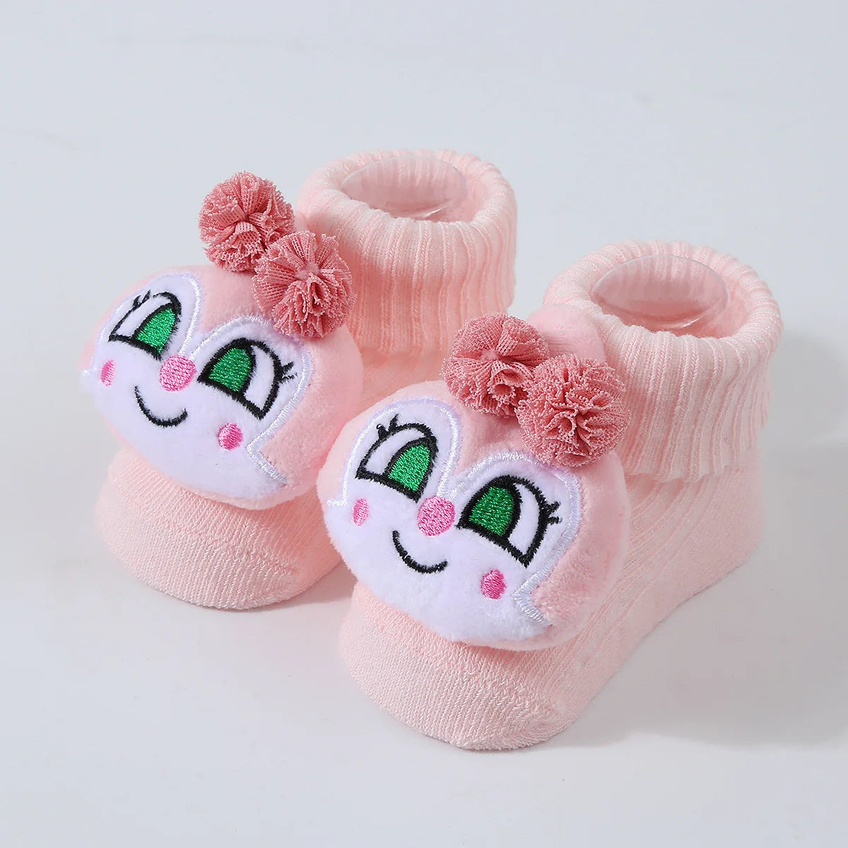 Cute Cartoon Doll Newborn Socks Spring New Baby Soft Solid Prewalker Knitted Sock For Girls Boys Infant Knitting Floor Socks Quick Pick Grocers