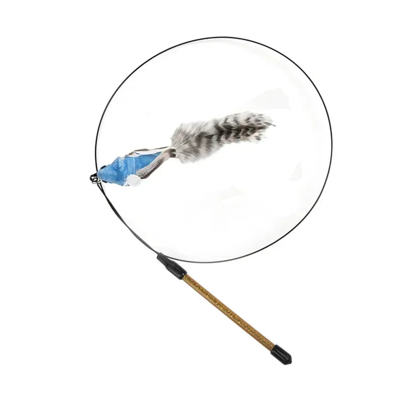 Simulation Bird Cat Toys Funny Interactive Peacock with Bell Cat Stick Toy for Kitten Playing Teaser Wand Toys Pet Cats Supplies Quick Pick Grocers