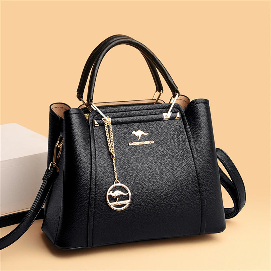 2024 Luxury Women Designer 3 Layers Shoulder Crossbody Sac Ladies Large Capacity Leather Handbags Shopper Brand Messenger Totes Quick Pick Grocers