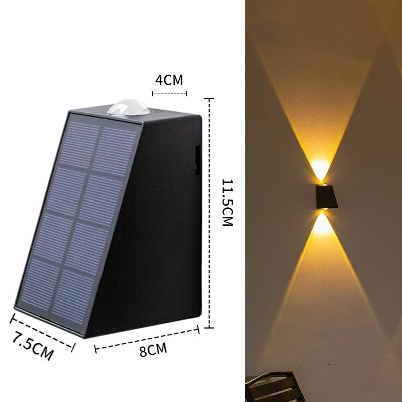 NEW Upgrade LED Outdoor Wall Solar Lights Waterproof Garden Wall Decoration Lighting For Villa Patio Stair Corridor Quick Pick Grocers