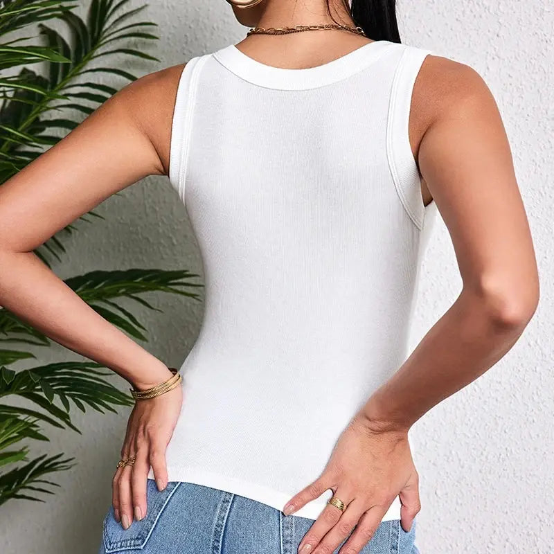 3-piece Ladies Solid Color Vest Fashion Joker Young Woman Threaded Camisole Quick Pick Grocers