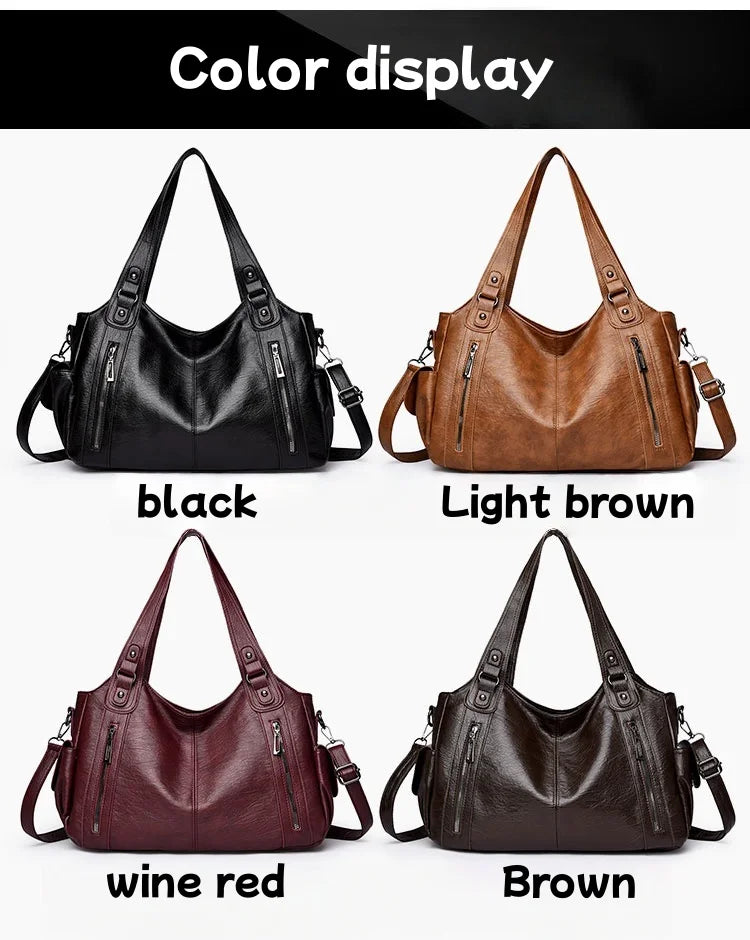Pu shoulder bag fashionable temperament zipper opening design daily commuter handbag Quick Pick Grocers