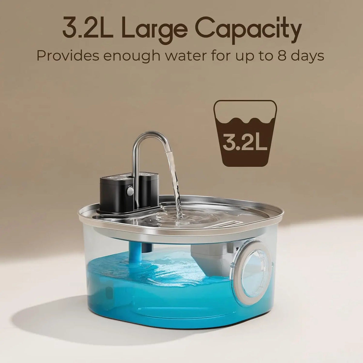 3L Stainless Steel Wireless Recharging Sensor Cat Water Fountain Auto Drinking Fountain For Cats Dog Drinker Pet Dispenser Bowl Quick Pick Grocers
