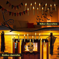Halloween LED Floating Candles Magic Wand Remote Hanging Operated Potter Harries Battery Floating Candles Warm Light Decoration Quick Pick Grocers